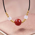 12mm Red Agate Chalcedony Necklace