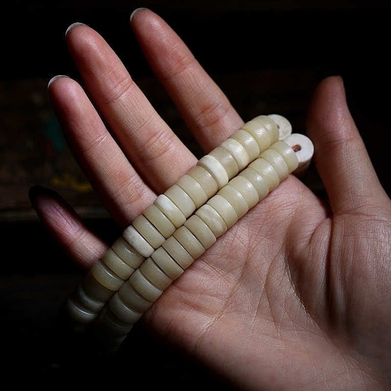 KarmaRipple's Tibetan 108 Mala Beadwork Yak Bone Balance Strength Mala Bracelet p5