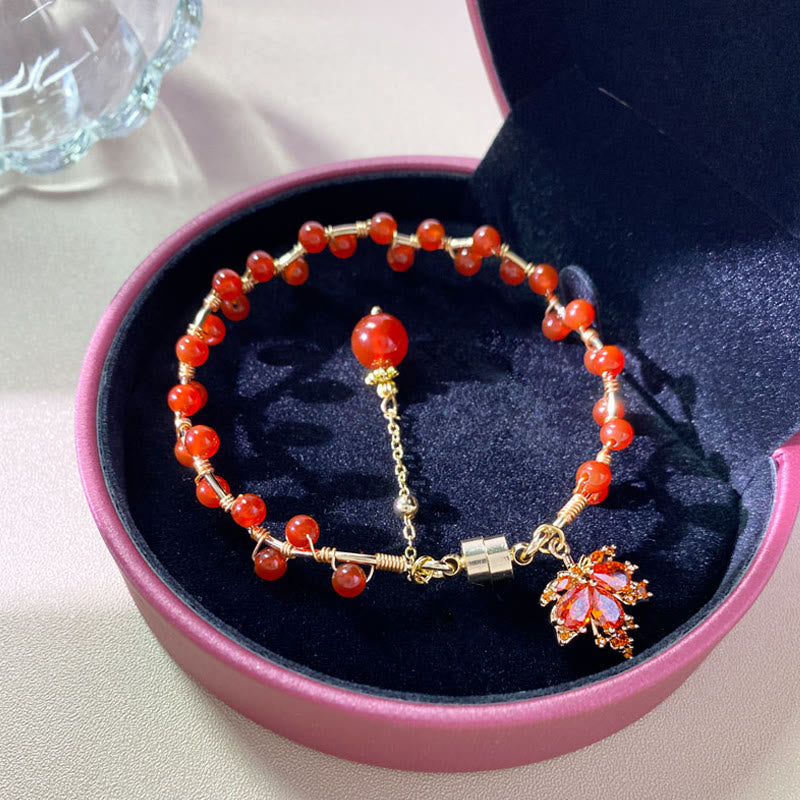 KarmaRipple's Red Maple Leaf Fortune Talisman Bracelet p14
