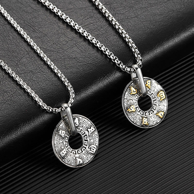 KarmaRipple's Tibetan Om Mani Padme Hum Peace Buckle Creativity Pendant Necklace p3
