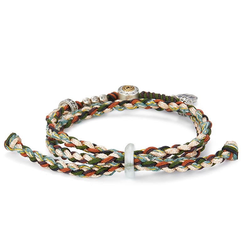 KarmaRipple's 925 Sterling Silver Swastika Wheat Pattern Handmade Fortune Bracelet p4