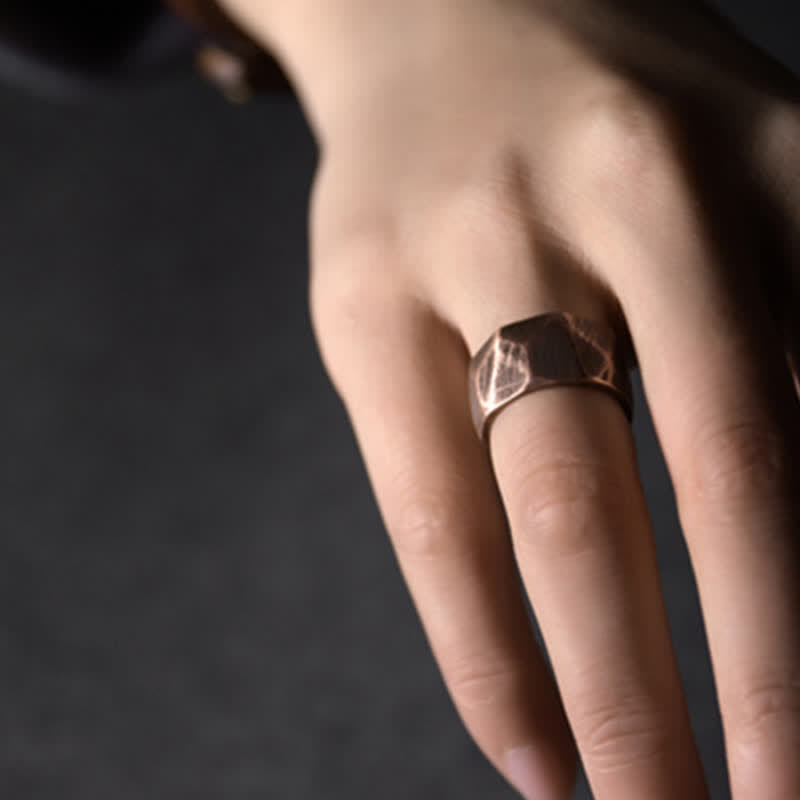 KarmaRipple's Tibetan Simple Design Bronze Wealth Ring p20