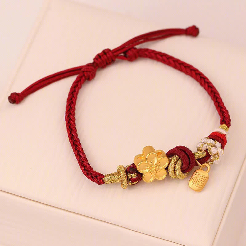 KarmaRipple's Peach Blossom Happiness Talisman Fortune Red String Bracelet p8