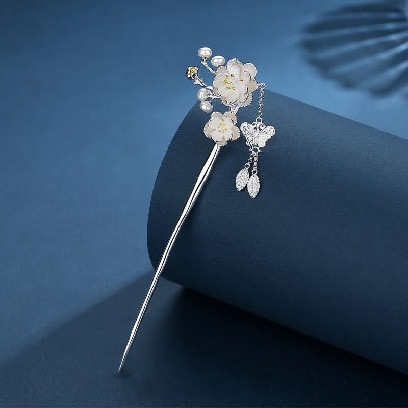 KarmaRipple's Plum Blossom Butterfly Love Freedom Tassel Hairpin p2
