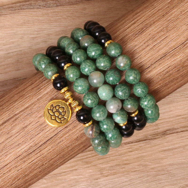 KarmaRipple's 108 Beadwork Authentic Agate Mala Balancing Bracelet p5