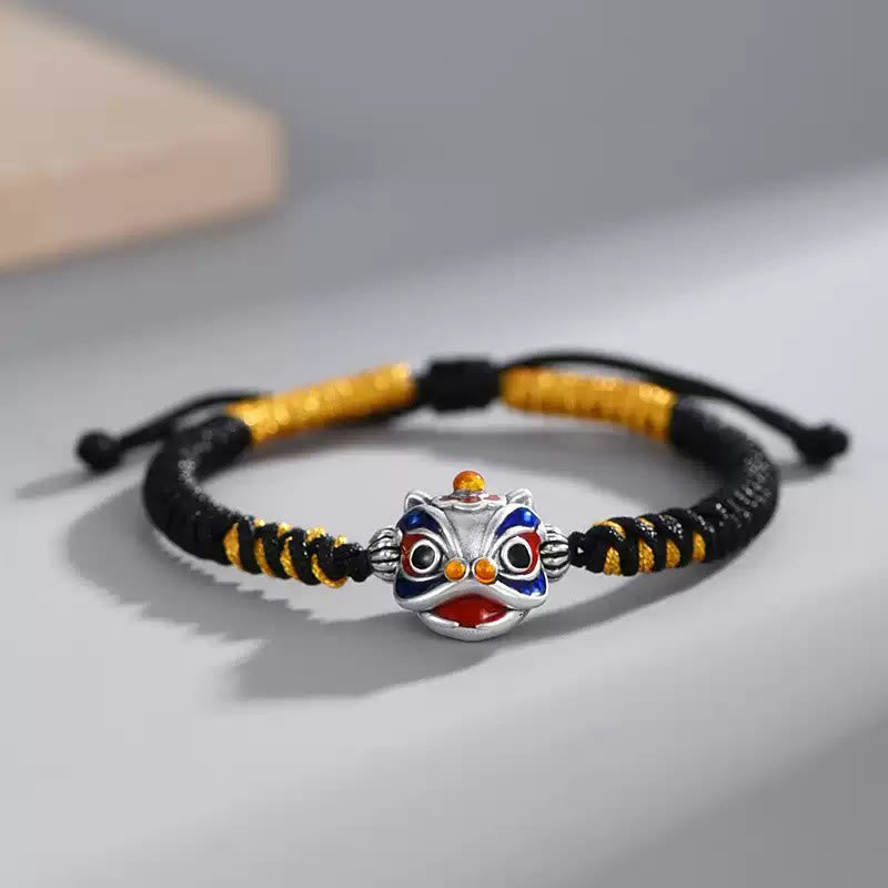 KarmaRipple's Handmade Dancing Lion Fortune Woven String Bracelet p1