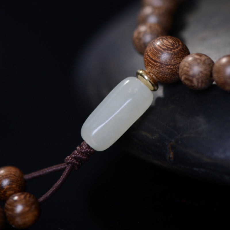 KarmaRipple's 108 Mala Beadwork Rosewood Jade Calm Bracelet p11