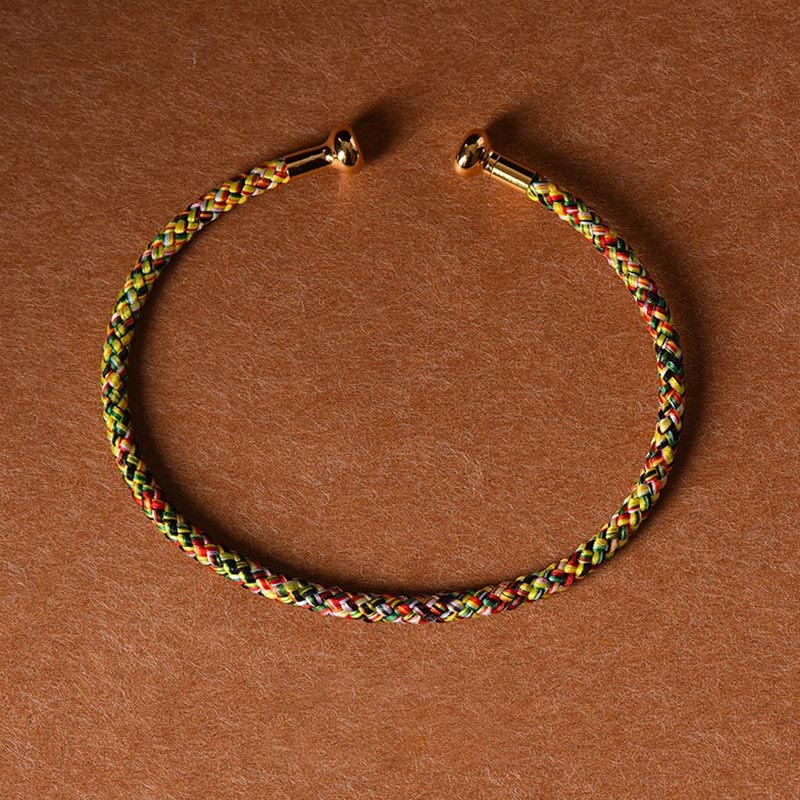 KarmaRipple's Simple Design Handmade Fortune Braid String Cuff Bracelet p41