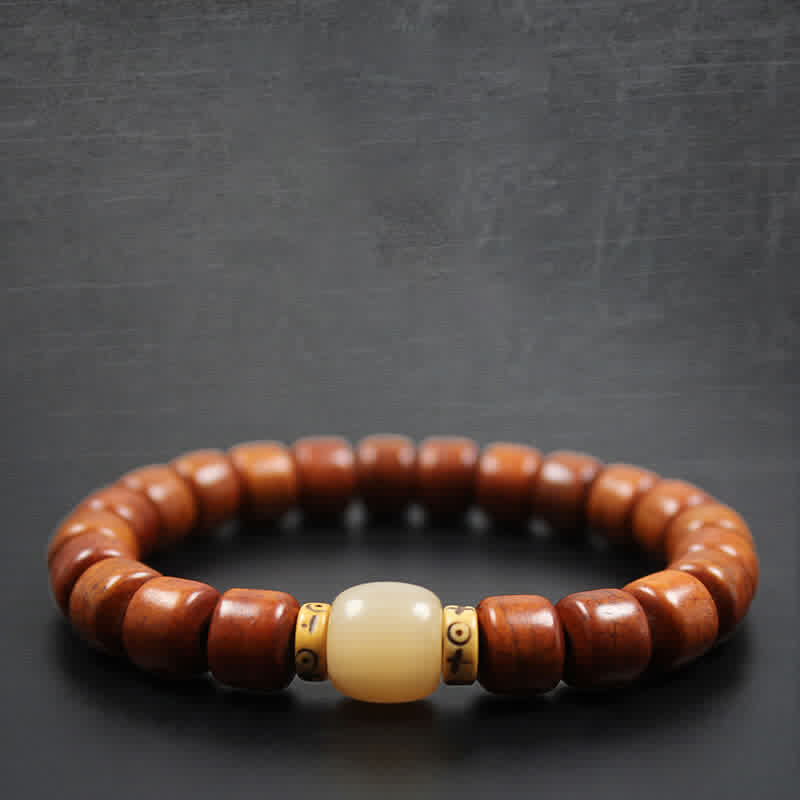 KarmaRipple's Tibetan Yak Bone Om Mani Padme Hum Strength Bracelet p13