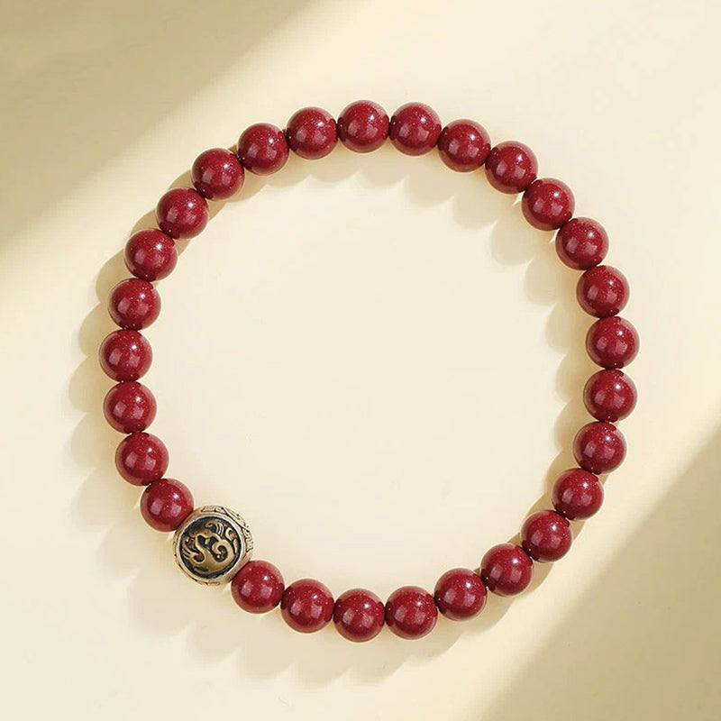 KarmaRipple's 925 Sterling Silver Authentic Cinnabar Four Beasts Blessing Bracelet p27