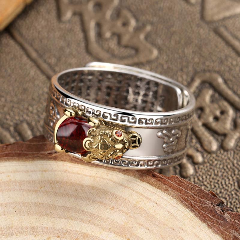 KarmaRipple's Red Agate PiXiu Wealth Ring p5