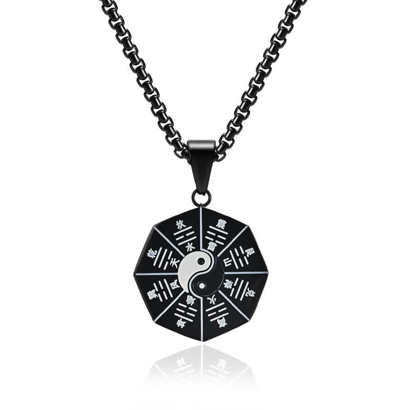 KarmaRipple's Bagua Yin Yang Titanium Steel Balance Pendant Necklace p11
