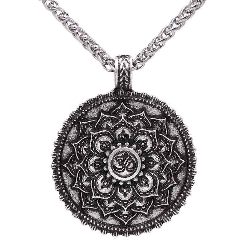 KarmaRipple's Six True Words Love Peace Flower Pattern Pendant ( p2