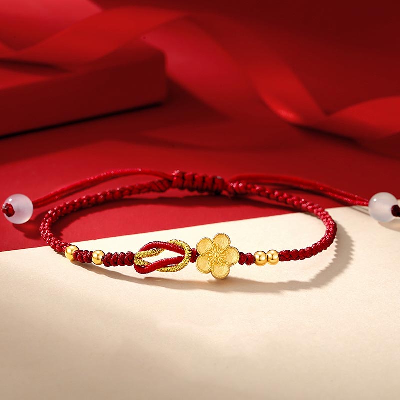 KarmaRipple's Handmade 925 Sterling Silver Cherry Blossoms Sakura Chalcedony Fortune Bracelet p13