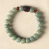 Green Bodhi Seed(Wrist Circumference 14-15cm) / Small Leaf Red Sandalwood Fu Character