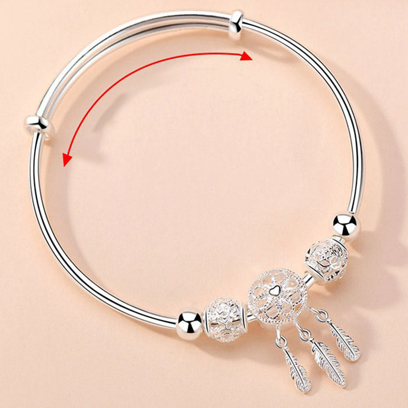 KarmaRipple's Tibetan Ivory Bronze Blessing Dream Catcher Talisman Bracelet p11