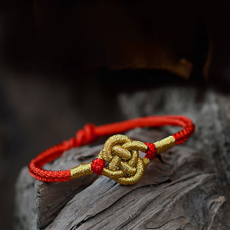 KarmaRipple's Handmade Simple Design Chinese Knotting Fortune Strength Braid String Bracelet p7