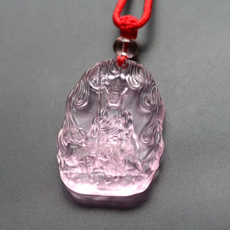 KarmaRipple's Ksitigarbha Buddha Liuli Gemstone Serenity Amulet Pendant Necklace p3