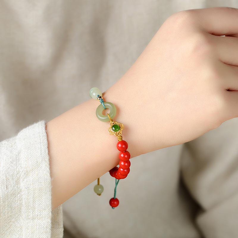 KarmaRipple's Authentic Cinnabar Jade Blessing Bracelet p4