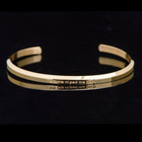 KarmaRipple's Six True Words Engraving Titanium Steel Blessing Protection Bracelet
