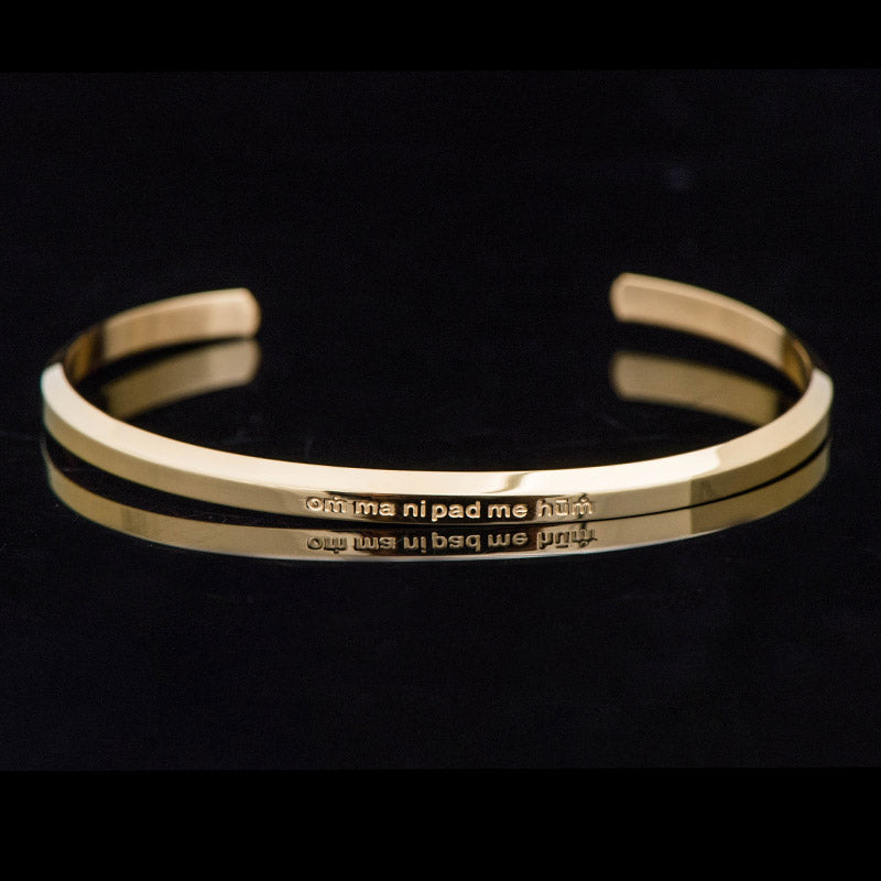 KarmaRipple's Six True Words Engraving Titanium Steel Blessing Protection Bracelet p25