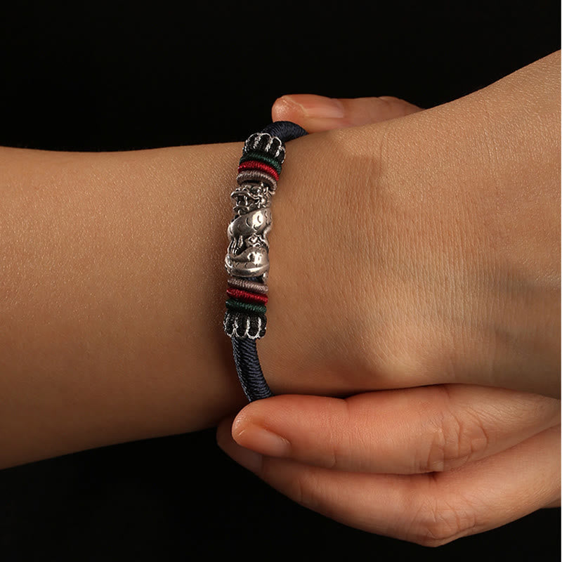 KarmaRipple's Handmade 925 Sterling Silver Year Of The Dragon Auspicious Dragon Fortune Rope Bracelet p8