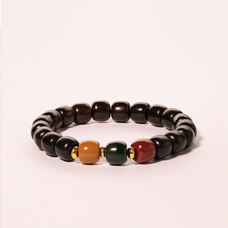 KarmaRipple's Ebony Wood Rosewood Peace Balance Bracelet p1