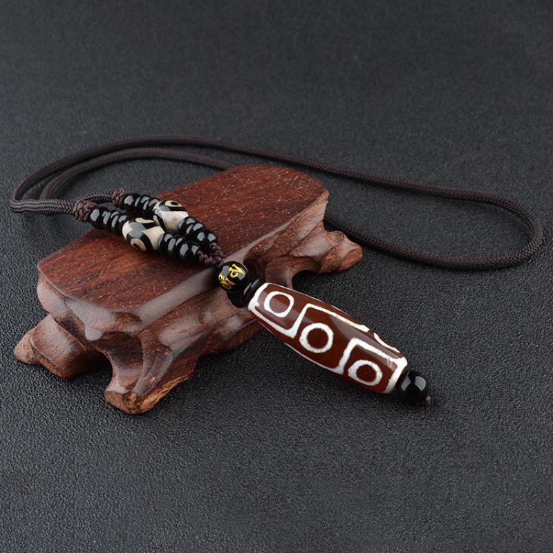 KarmaRipple's Nine-Eye Dzi Bead Wealth Protection Pendant p14