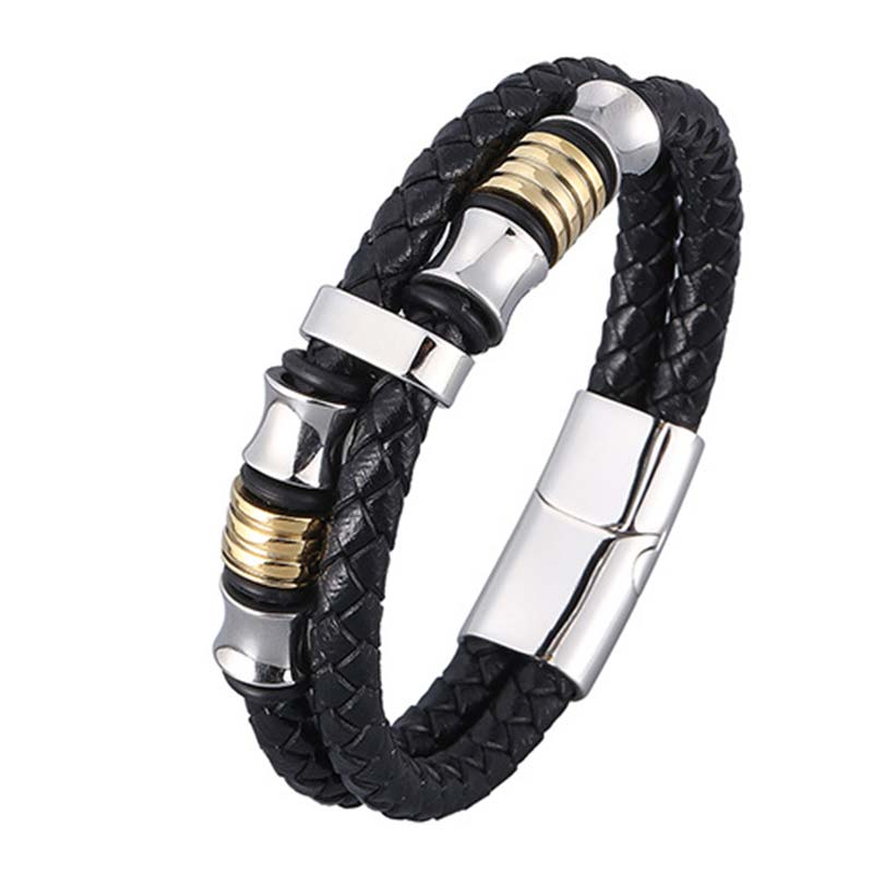 KarmaRipple's Layered Leather Weave Fortune Bracelet p30
