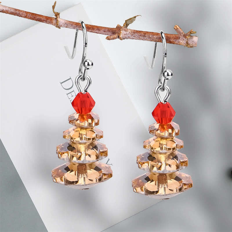 KarmaRipple's Various Crystals Christmas Tree Amethyst Peace Balancing Drop Earrings p18