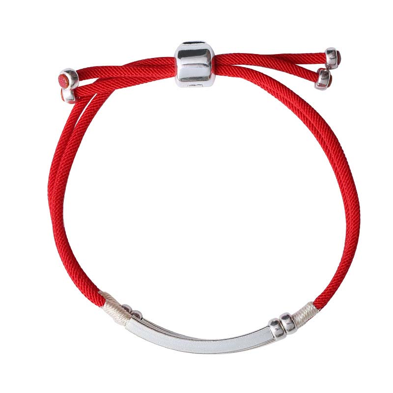 KarmaRipple's 925 Sterling Silver Red String Layered Braid Bracelet p16