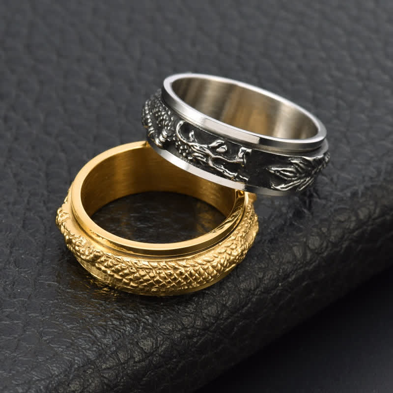 KarmaRipple's Dragon Titanium Steel Stimulation Rotatable Ring ( p10