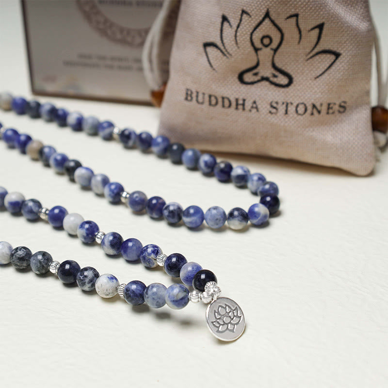 KarmaRipple's Authentic Blue Aventurine Lotus Peace Pendant Bracelet p5