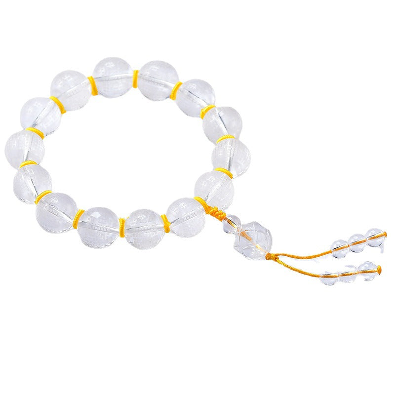 KarmaRipple's Tibet Ivory Gemstone Half Demon Half Buddha Heart Sutra Lotus Balancing Bracelet p6