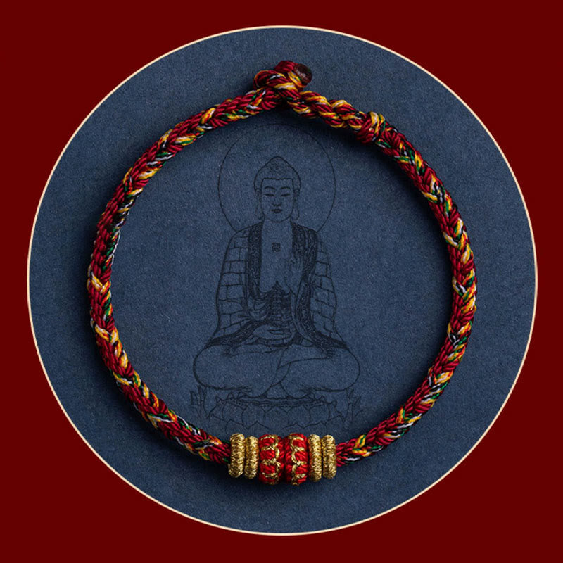 KarmaRipple's Tibet Handmade Chinese Zodiac Natal Buddha Fortune Strength Woven String Bracelet p29