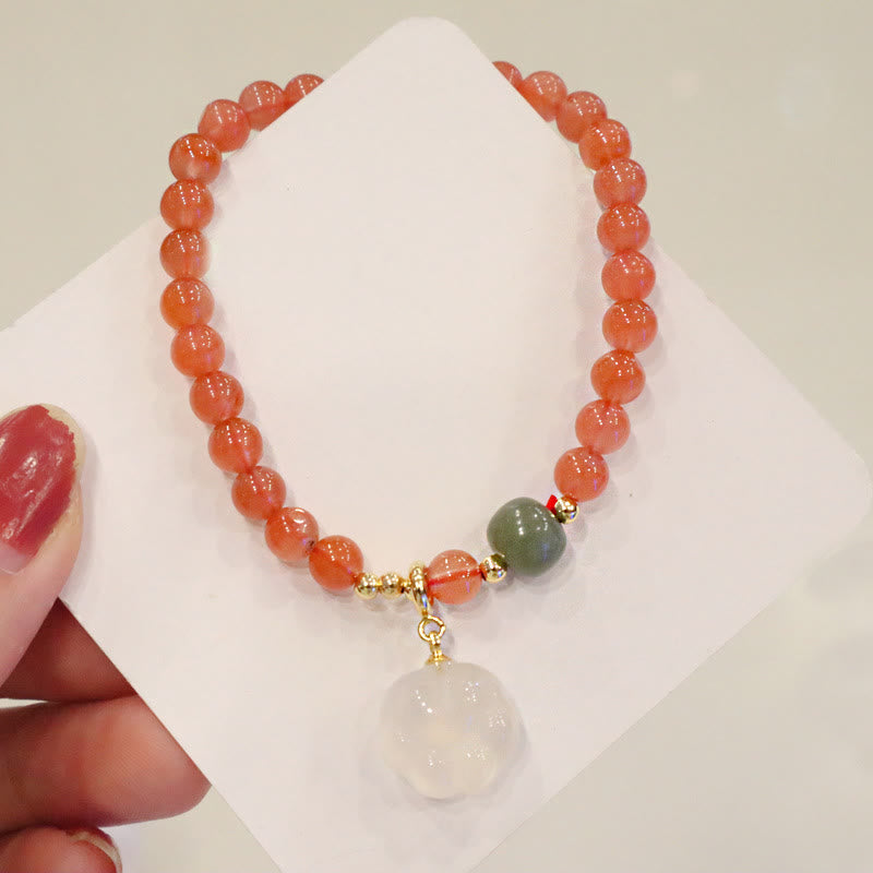 KarmaRipple's Red Agate Chalcedony Cat Paw Jade Confidence Bracelet p4