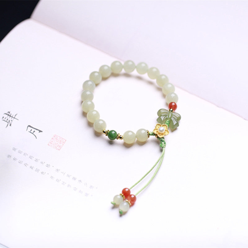 KarmaRipple's 925 Sterling Silver Jade Fortune Flower Butterfly Bracelet p8