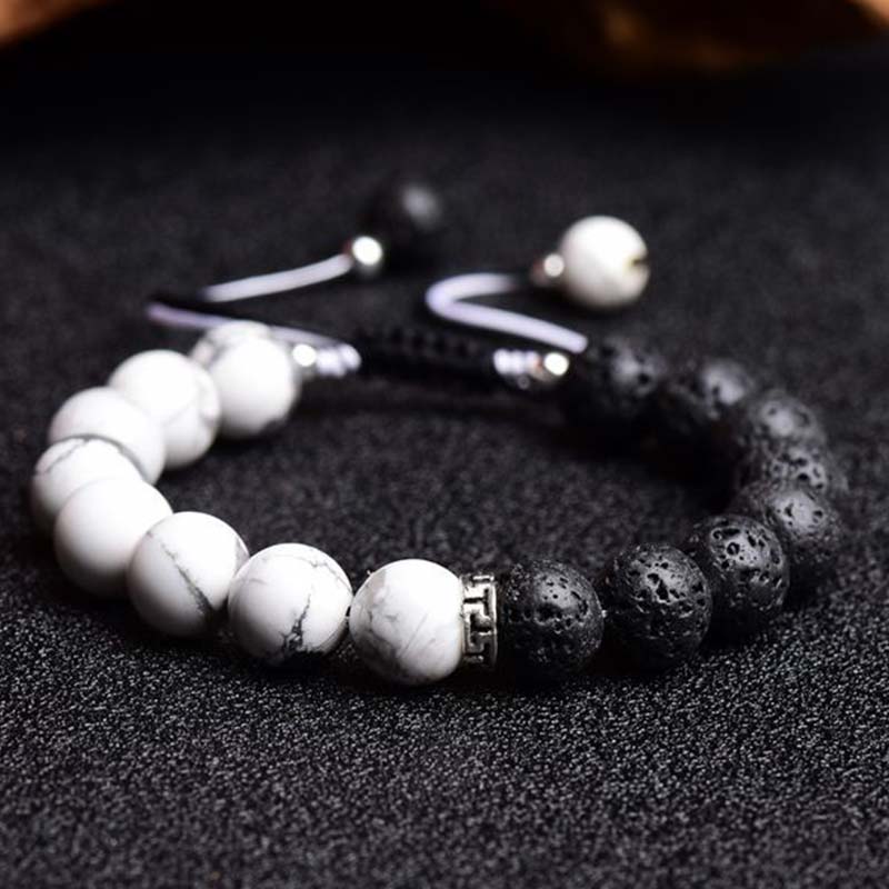 KarmaRipple's Yin Yang Lava Stone Protection Bracelet p2