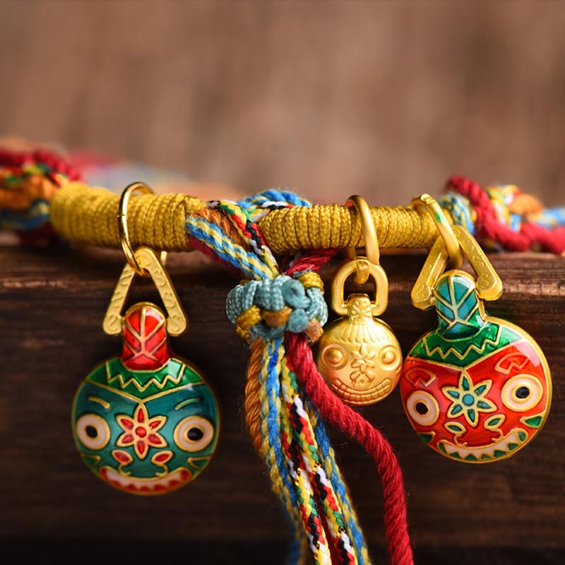 KarmaRipple's Gold Swallowing Beast Family Fortune Reincarnation Weave Braid Colorful String Bracelet p4