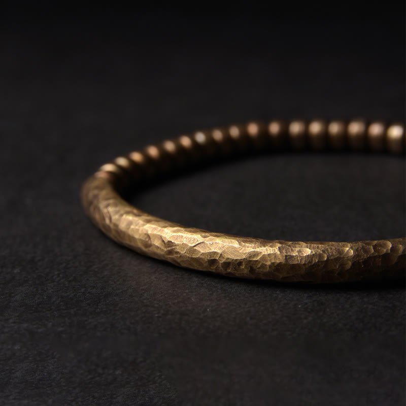 KarmaRipple's Simple Design Bronze Brass Bead Fortune Wealth Bracelet p4