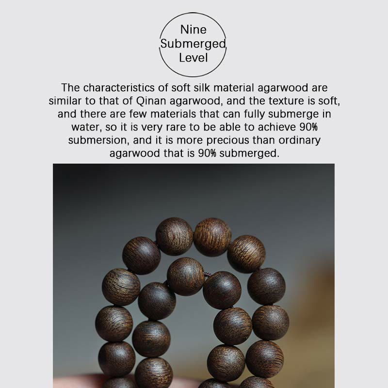 KarmaRipple's 108 Mala Beadwork 999 Pure Gold Beadwork Rare Brunei Agarwood Peace Strength Bracelet p11