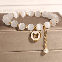 KarmaRipple's Cat's Eye Butterfly Talisman Love Bracelet