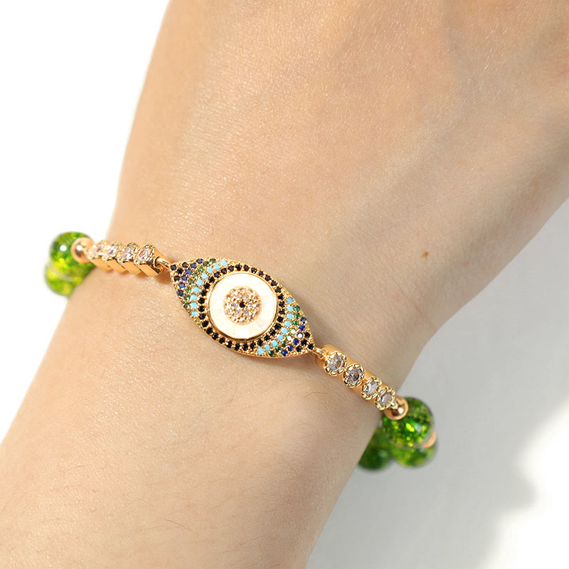 KarmaRipple's Authentic Peridot Evil Eye Abundance Bracelet p5