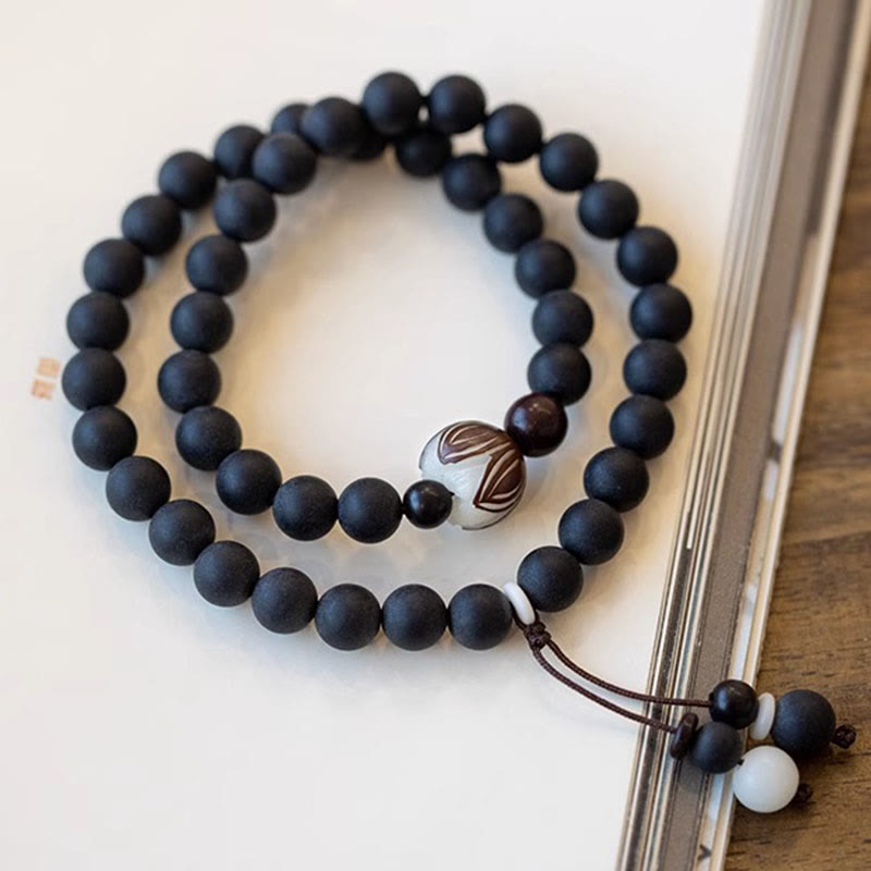 KarmaRipple's Tibetan Double Layer Cypress Bodhi Lotus Balancing Bracelet p3