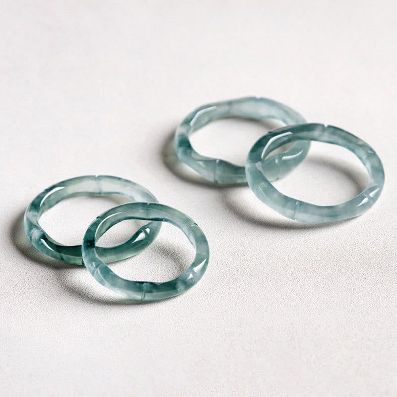 KarmaRipple's Authentic Jade Bamboo Prosperity Abundance Ring p16