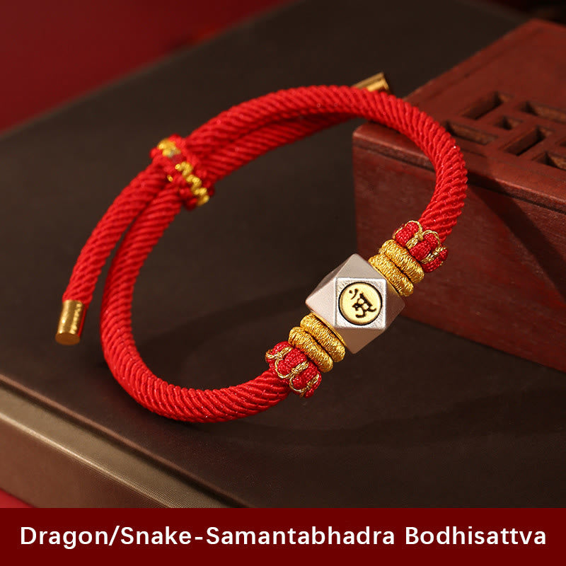KarmaRipple's 999 Sterling Silver Chinese Zodiac Natal Buddha Red Rope Fortune Strength Handcrafted Kids Bracelet p4