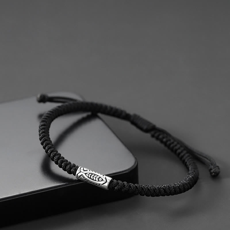 KarmaRipple's Tibet Koi Fish Wealth Black String Bracelet p3