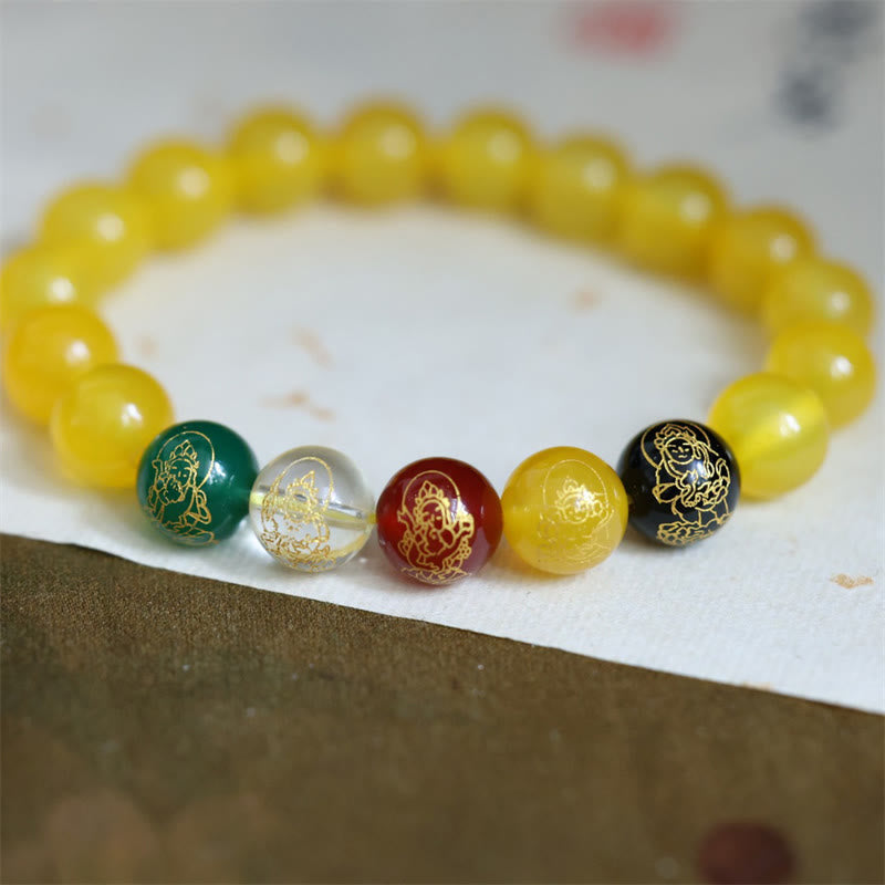 KarmaRipple's Five Elements God of Wealth Various Agate Gemstone Wealth Bracelet p17