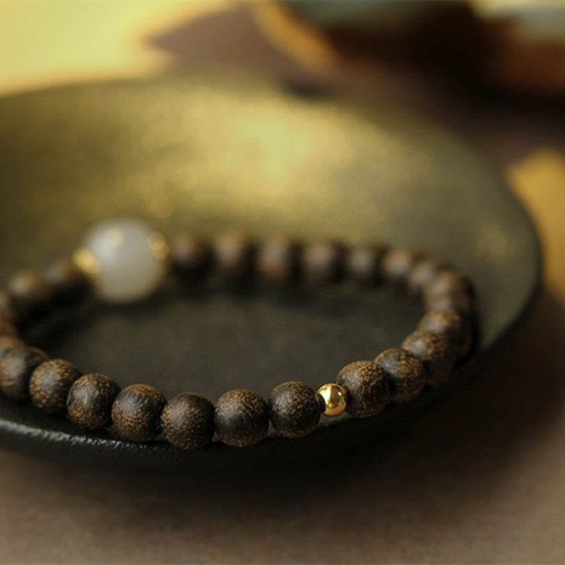 KarmaRipple's Agarwood Jade Strength Calm Bracelet p9