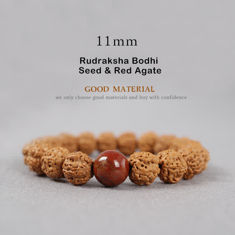 KarmaRipple's Tibet Rudraksha Bodhi Seed Dzi Bead Amber Turquoise Wealth Bracelet p39